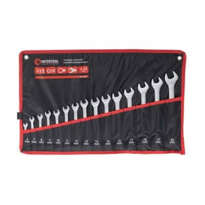 Набір ключів Intertool НT-1204 комбінованих 6-22 мм 15 шт.