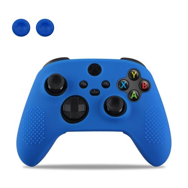 Чехол силиконовый для контроллера геймпада Xbox Series с накладками на стык 2 шт. X/S Blue