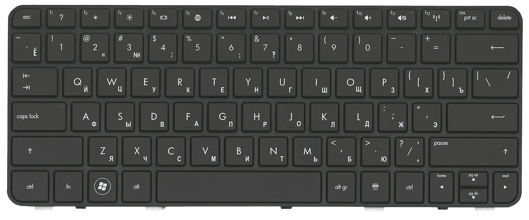 Клавиатура для ноутбука HP Pavilion DM1-3000 Black Frame Black