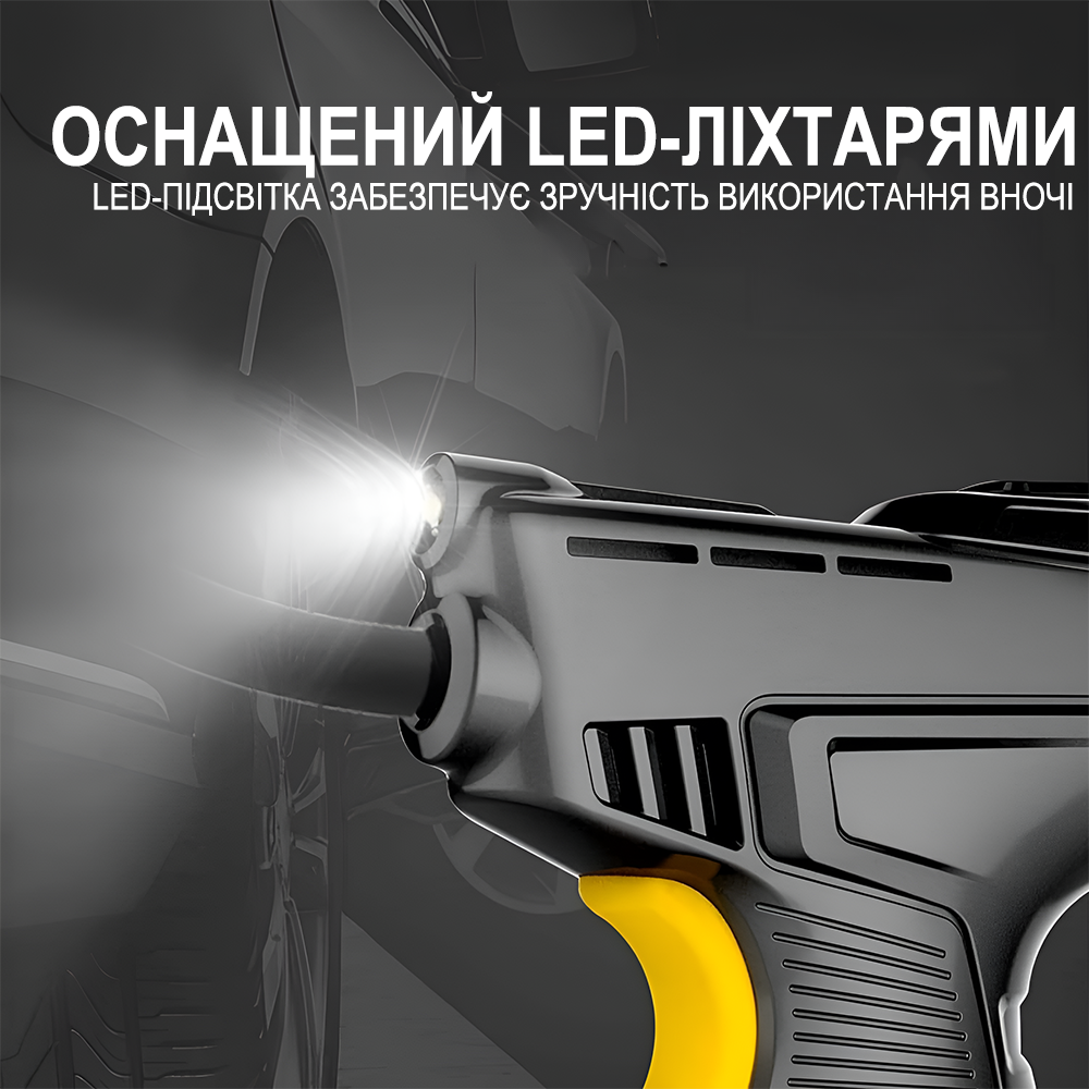 Насос-компрессор аккумуляторный Podofo PAC-01 для авто/мотоцикла/велосипеда Черный - фото 4 Насос-компрессор аккумуляторный Podofo PAC-01 для авто/мотоцикла/велосипеда Черный - фото 4