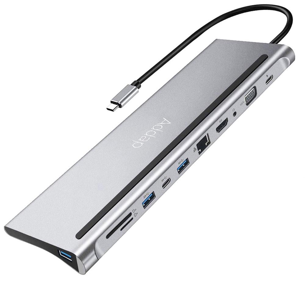 Хаб/подставка USB Type-C Addap MH-01 на 11 портов