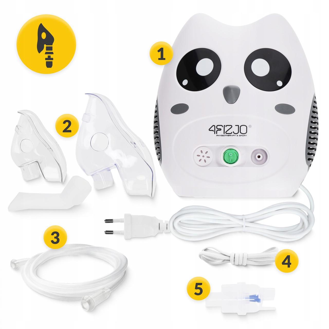 Інгалятор дитячий 4fizjo KID Sowa компресорний (P-5905973402040) - фото 6 Інгалятор дитячий 4fizjo KID Sowa компресорний (P-5905973402040) - фото 6