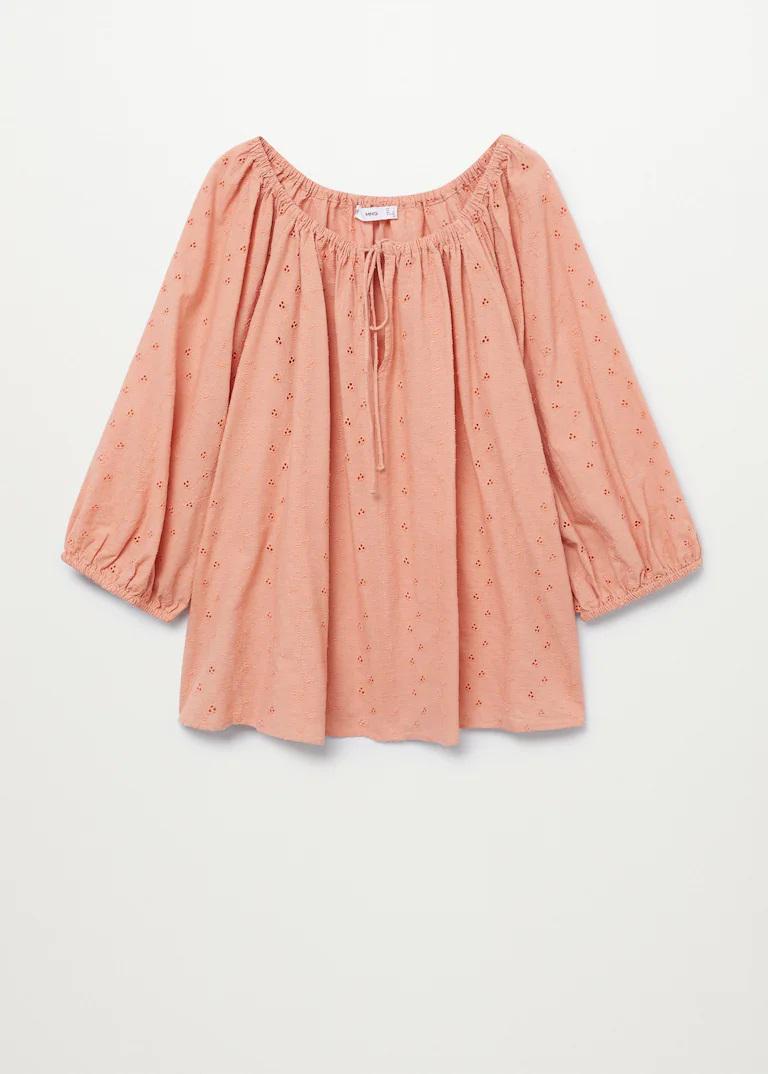 Блуза Mango M Пудровый - фото 7 Блуза Mango M Пудровый - фото 7