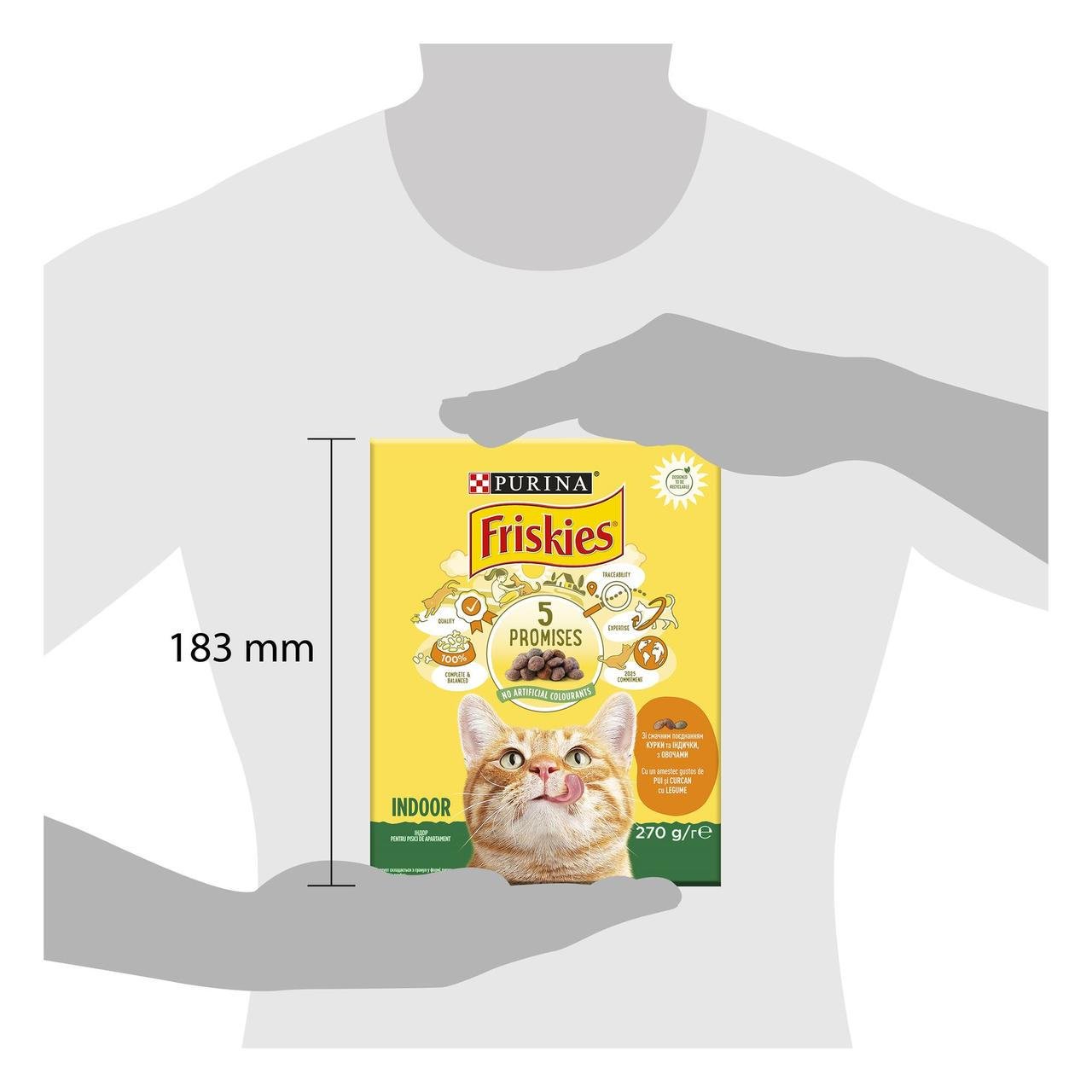 Сухий корм для дорослих котів Purina Friskies Indoor з куркою та індичкою 270 г (7613035351820) - фото 2 Сухий корм для дорослих котів Purina Friskies Indoor з куркою та індичкою 270 г (7613035351820) - фото 2