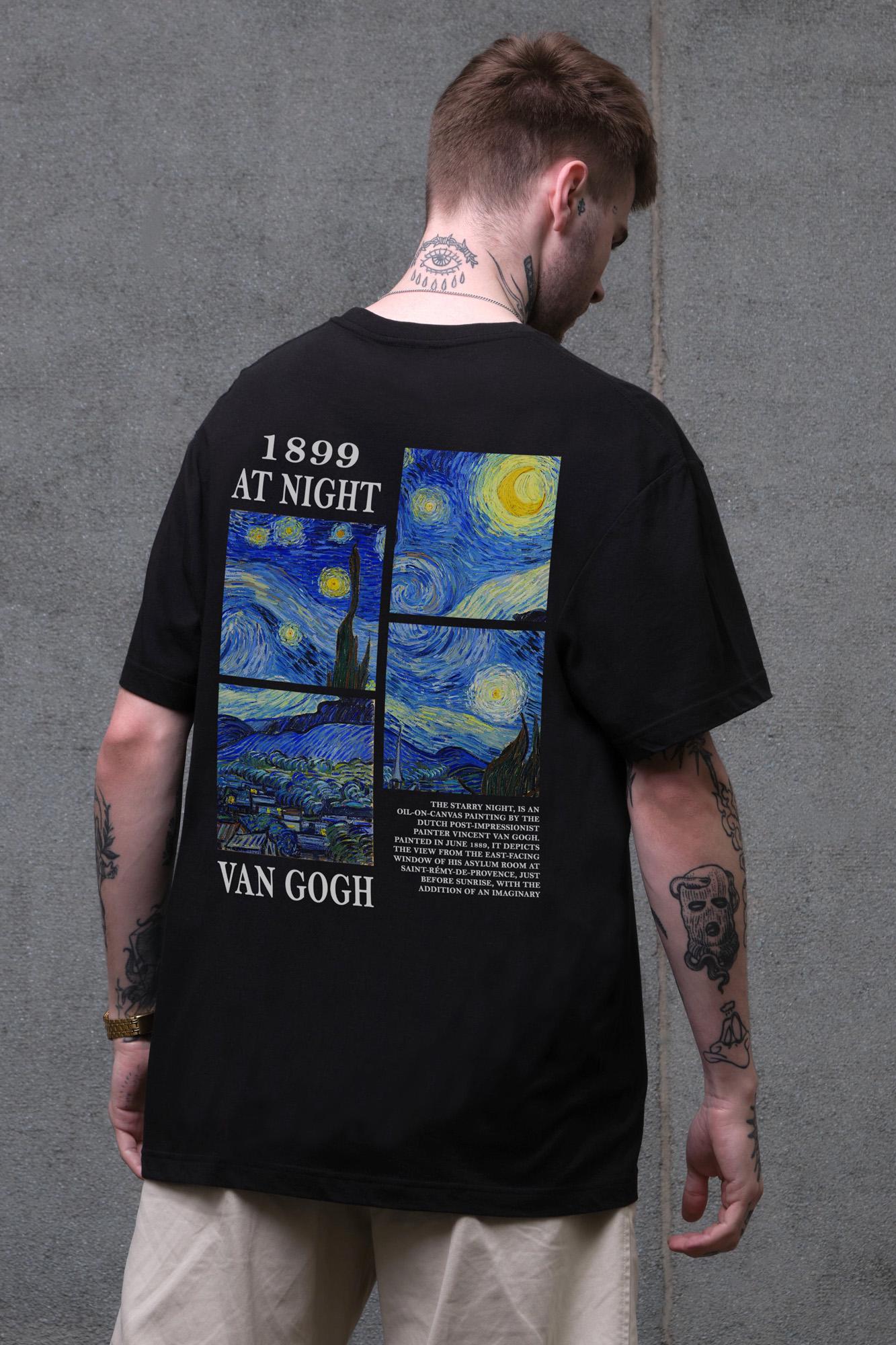 Футболка оверсайз Without З Принтом Van Gogh S/M Black (S/M8056301 8056302)