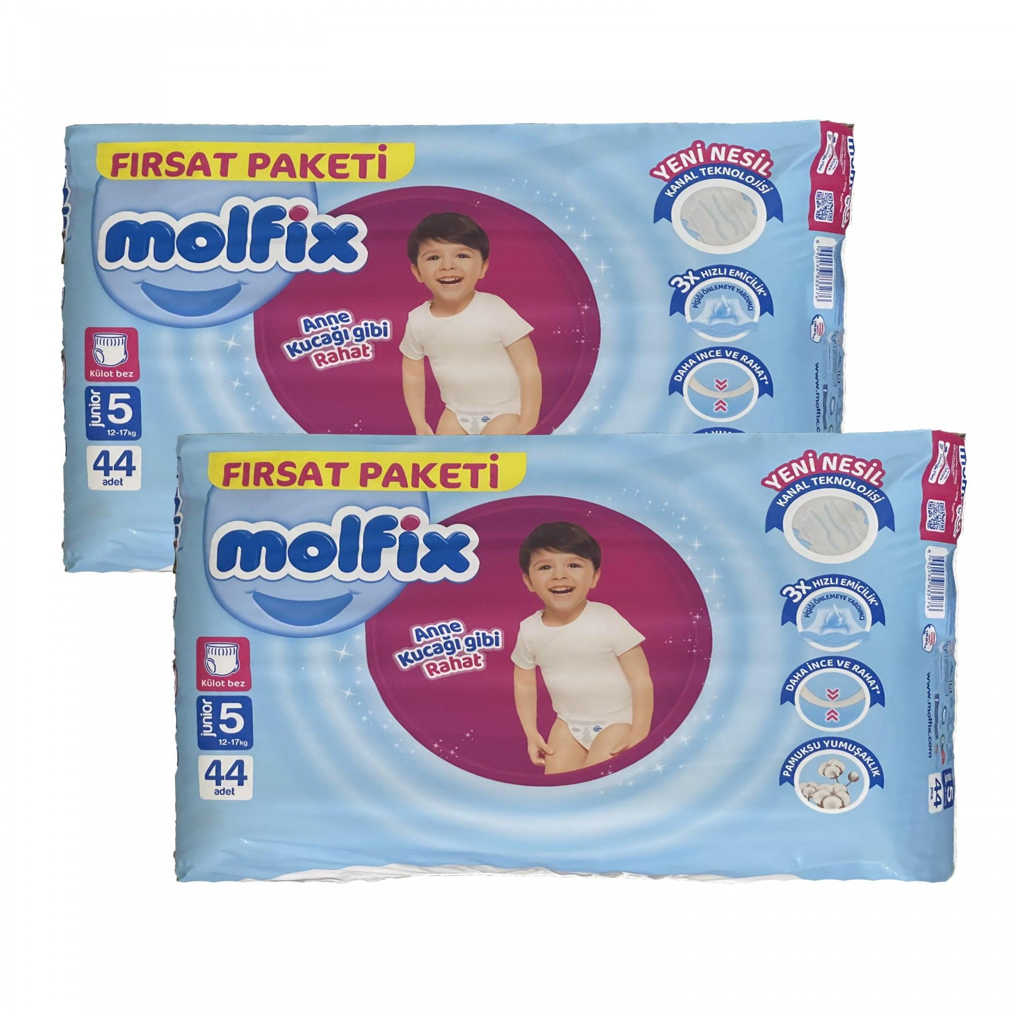 Подгузники-трусики Molfix 5 junior 12-17 кг 88 шт. (661785d3e08fd45c1f5c54d7)