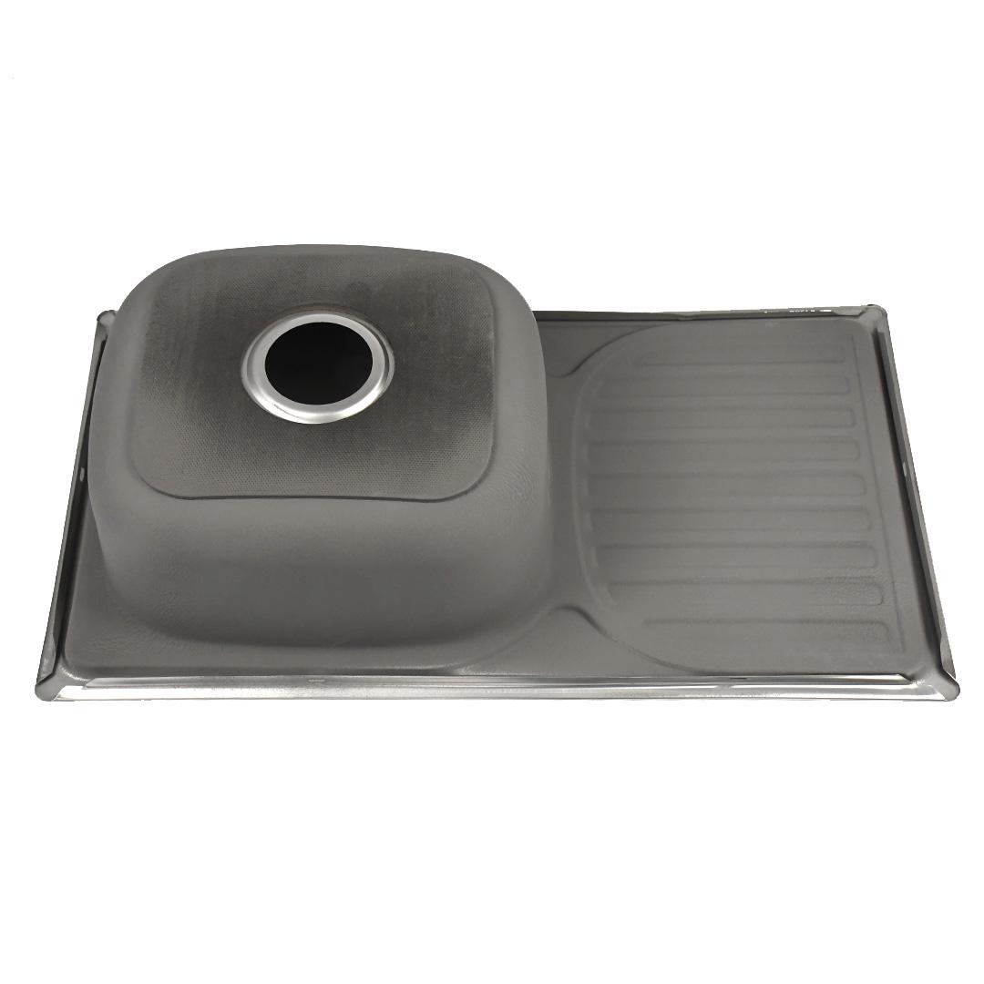 Мойка кухонная Lemax нержавеющая сталь декор сифон (LE-5004 DE) - фото 3