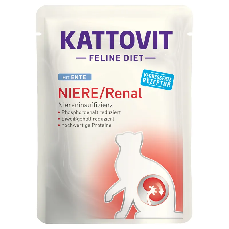 Корм влажный диетический Kattovit Niere/Renal Ente с уткой для кошек 85 г (30329205) Корм влажный диетический Kattovit Niere/Renal Ente с уткой для кошек 85 г (30329205)