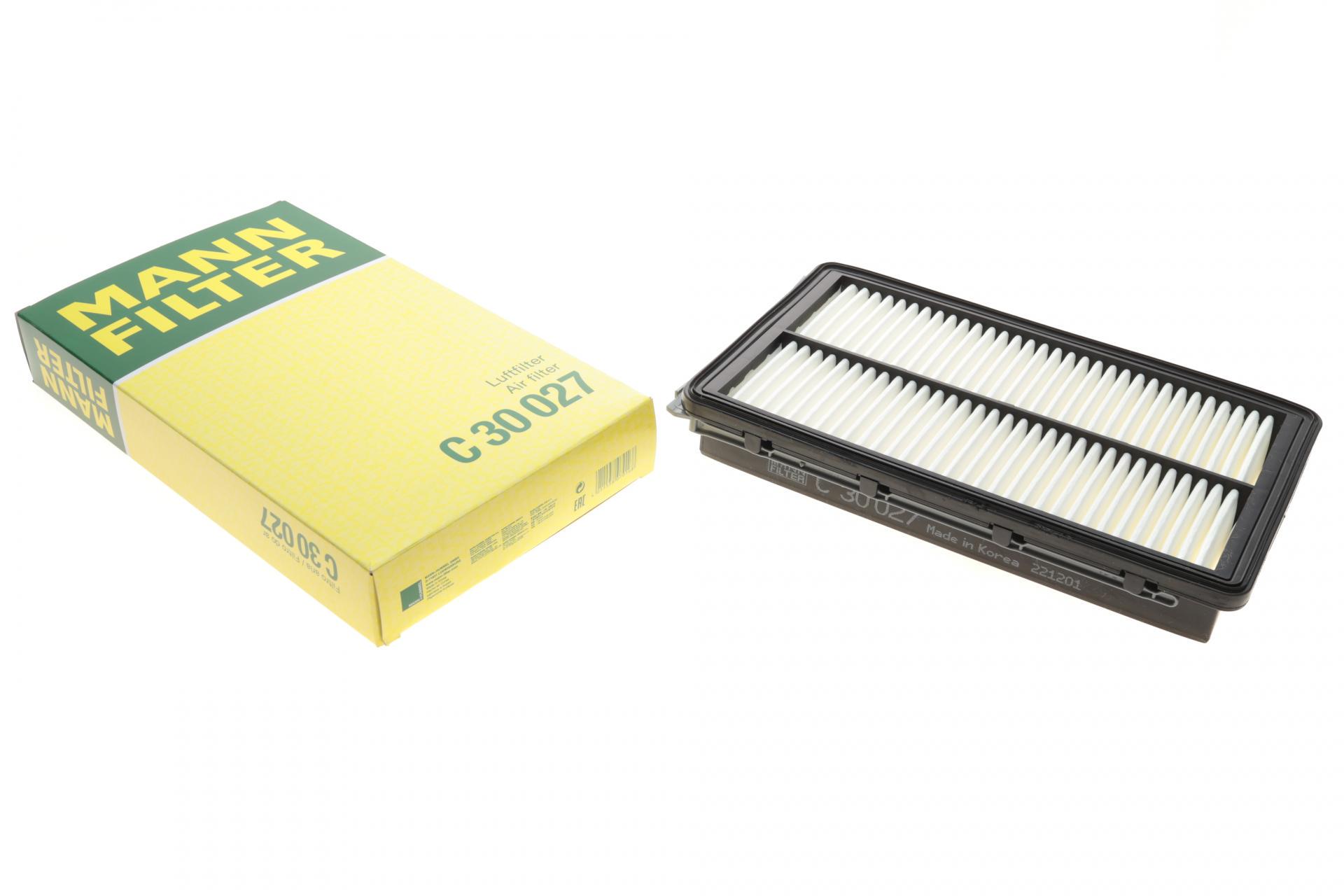 Фильтр воздушный Mann-Filter для Hyundai Santa Fe 2,0-2,2CRDi18-/Kia Sorento 2,0-2,2 CRDi 14- (C 30 027)