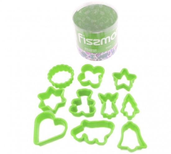 Набор пластиковых мини-формочек Fissman для вырезания печенья 10 шт. (AY-7468.BW) Набор пластиковых мини-формочек Fissman для вырезания печенья 10 шт. (AY-7468.BW)