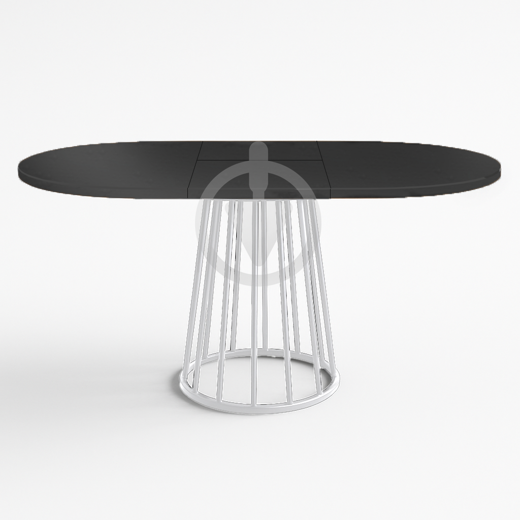 Стол кухонный раскладной RoMax Elegant Slide 80x80/110x80 см Loft Антрацит/Белый - фото 2 Стол кухонный раскладной RoMax Elegant Slide 80x80/110x80 см Loft Антрацит/Белый - фото 2