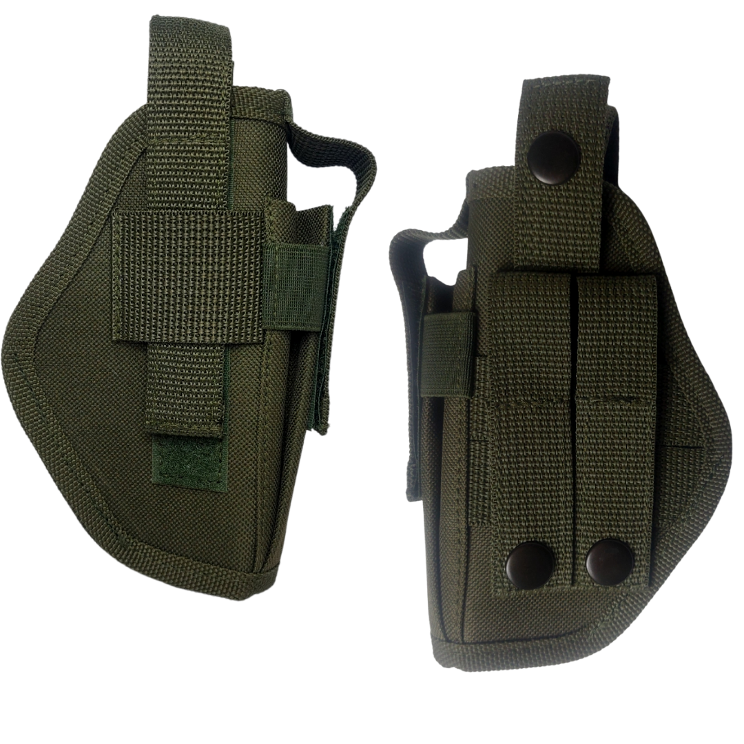 Кобура для ПМ Волмас с системой крепления Molle/чехлом-подсумком для магазина Олива (9013) - фото 3 Кобура для ПМ Волмас с системой крепления Molle/чехлом-подсумком для магазина Олива (9013) - фото 3