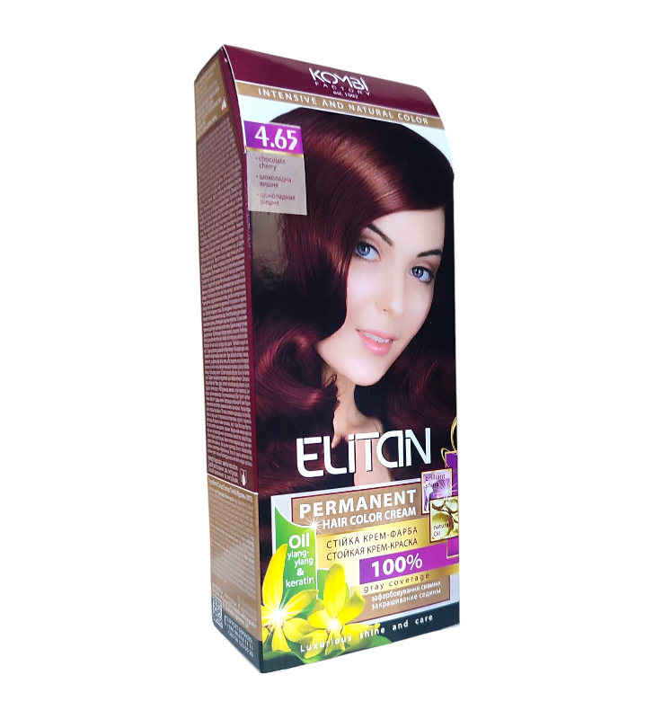 Крем-краска стойкая ELITAN Intensive 4.65 Шоколадная вишня
