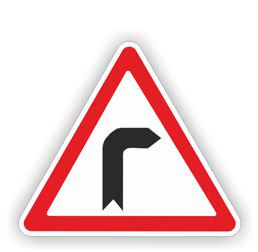 Дорожный знак 1.1 Опасный поворот направо 900х900 мм