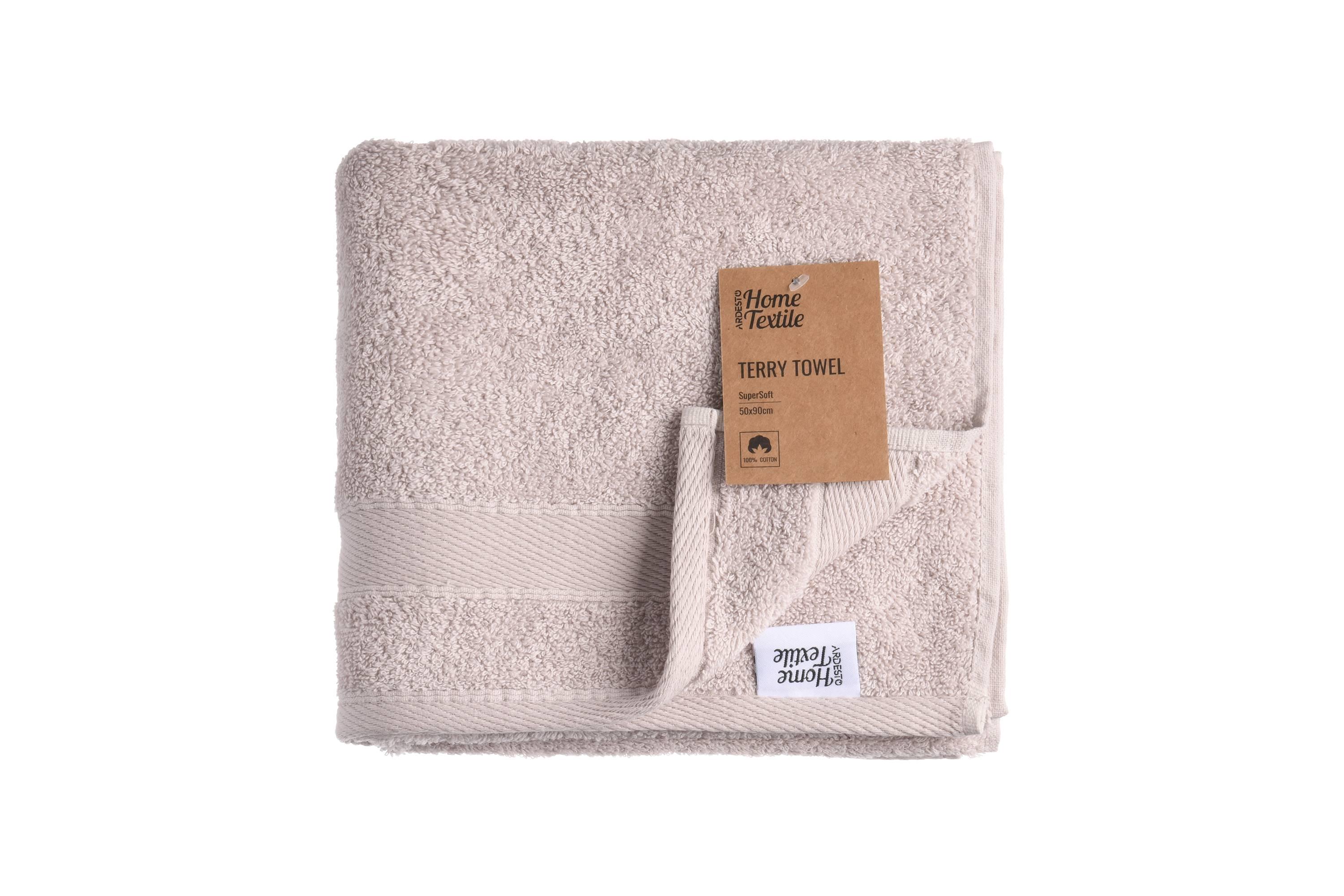 Полотенце махровое Ardesto SuperSoft 50х90 см Бежевый (ART2250NS)