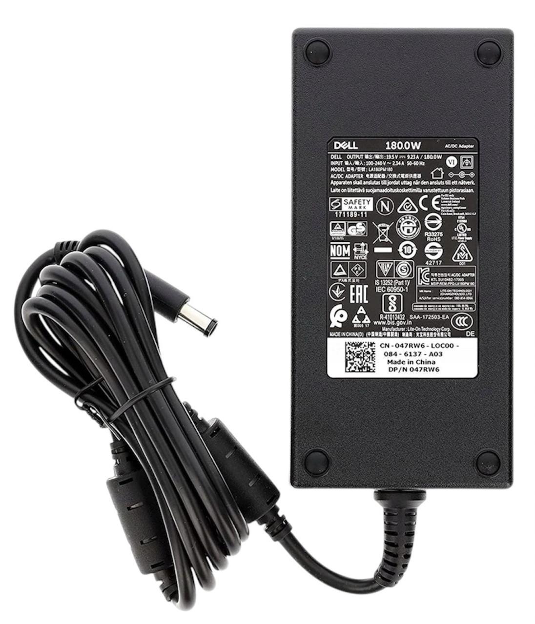 Сетевой адаптер питания для ноутбука Dell 19,5V 9,23A 180W 7,4x5,0 мм прямоугольный