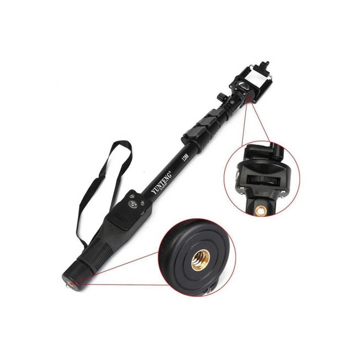 Монопод-штатив Yunteng YT-1288 Pro телескопический со съемной кнопкой 125 см Black (YT 1288) - фото 4 Монопод-штатив Yunteng YT-1288 Pro телескопический со съемной кнопкой 125 см Black (YT 1288) - фото 4
