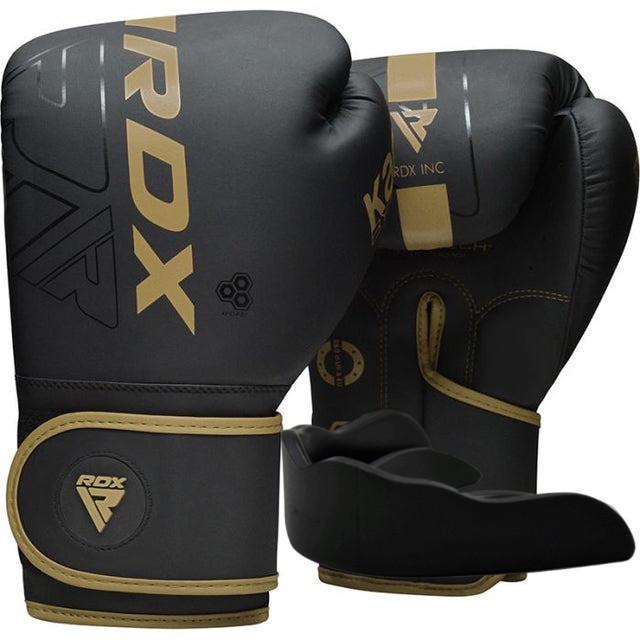 Боксерские перчатки RDX F6 Kara 6 унций капа в комплекте Matte Golden (3019812243)