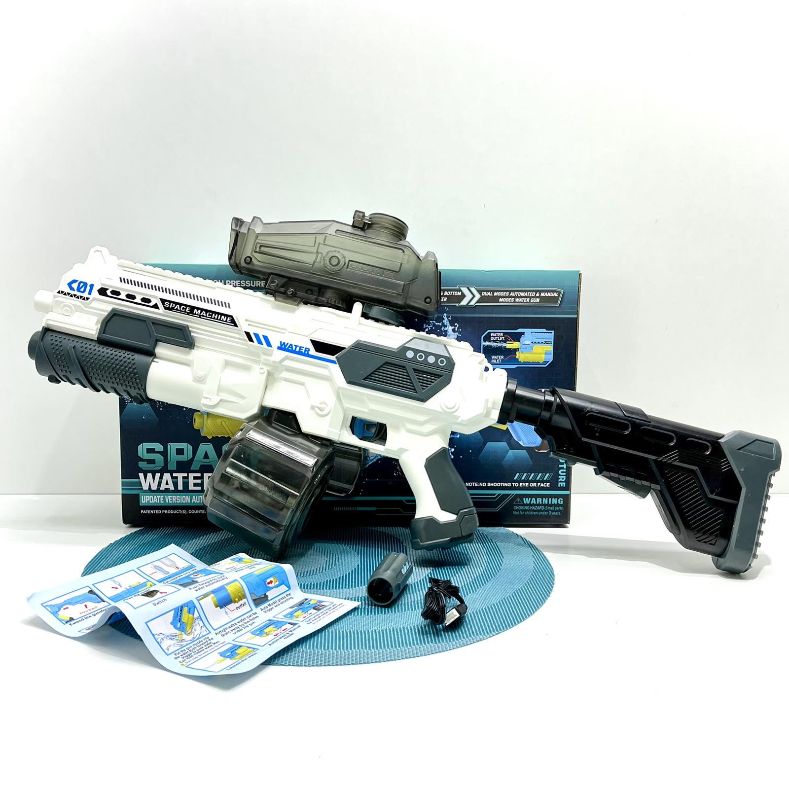 Автомат водный автоматический и механический принципы работы 2 магазина аккумулятор 7,4V Бело-серый (KB 1291)