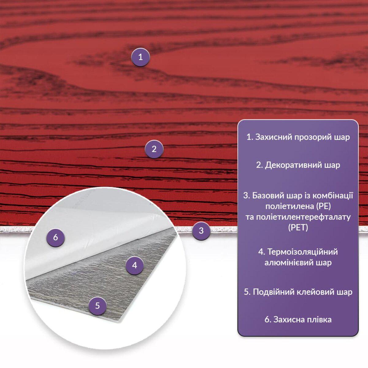 Плитка самоклеящаяся стеновая PET 600х300х2 мм (SW-00002306) - фото 2