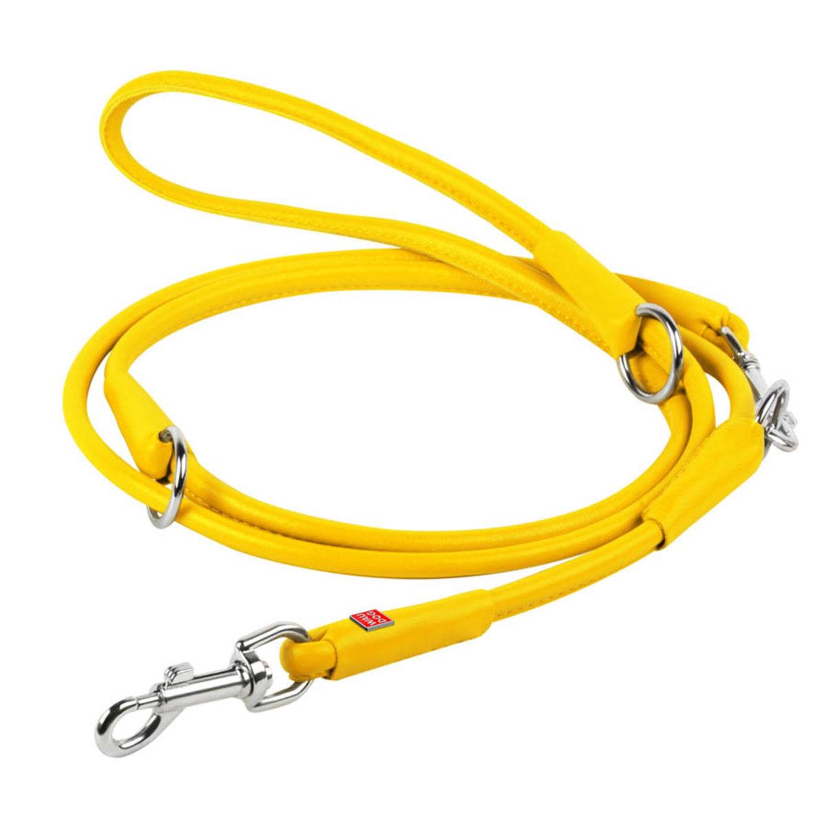 Поводок-перестежка Waudog Glamour круглый 10 мм 122-183 см Желтый