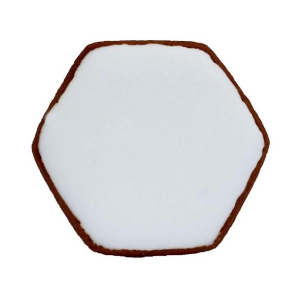 Пряник с индивидуальной печатью Крафт печиво Шестиугольник 4,5х4,5 см 10 г