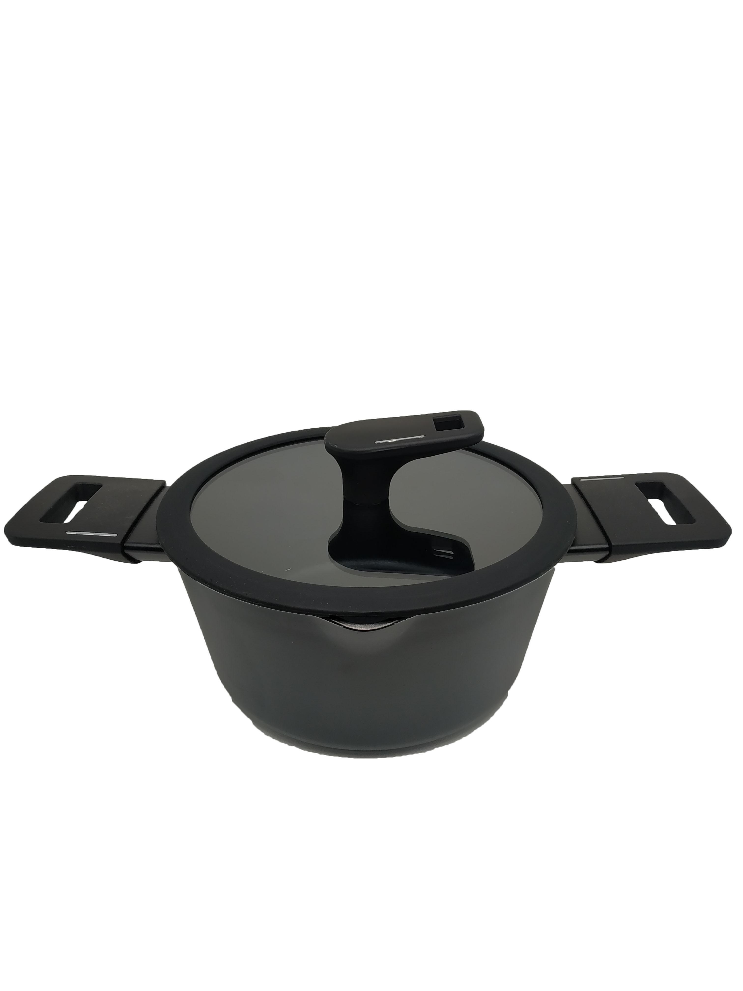 Кастрюля Krauzer Eco Line гранитный алюминий 2 л 18 см Черный (78125) - фото 1 Кастрюля Krauzer Eco Line гранитный алюминий 2 л 18 см Черный (78125) - фото 1