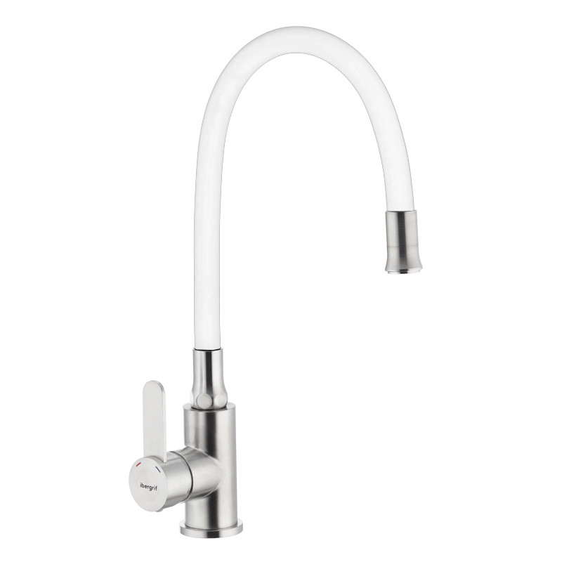 Смеситель для кухни IBERGRIF M22119-3 с гибким силиконовым изливом IB0064