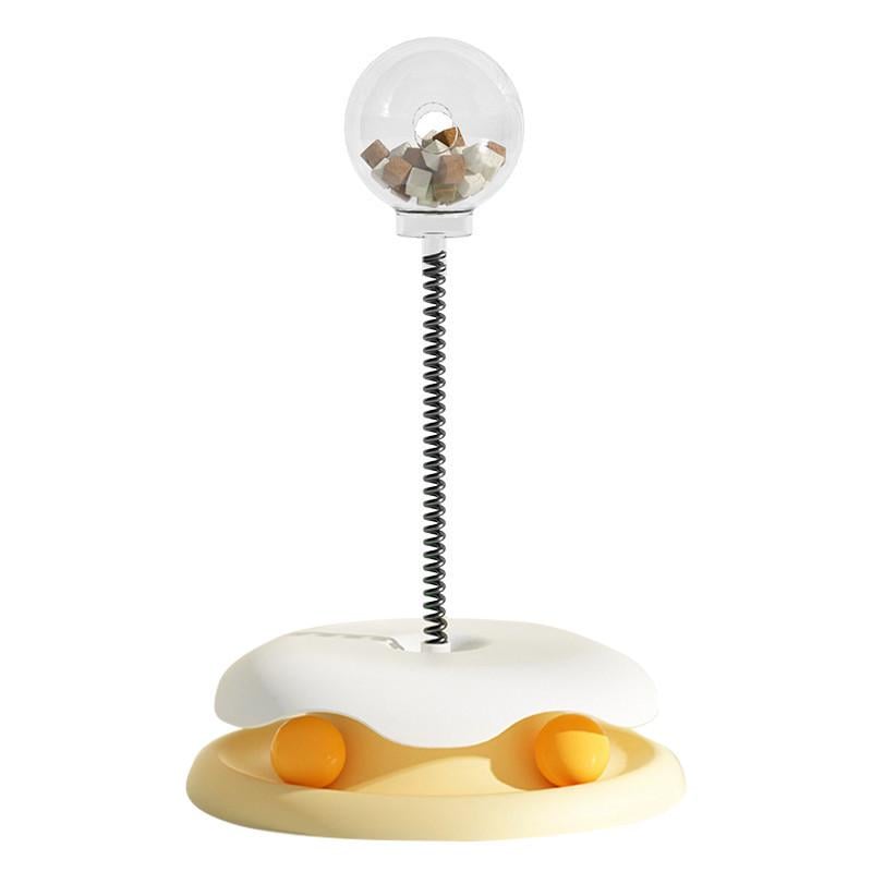 Игрушка-кормушка для котов Lesko DT992 интерактивная дразнилка с дозатором лакомства Yellow (25713948)