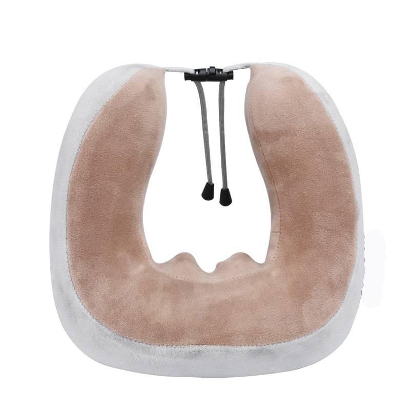 Масажна подушка для шиї U-Shaped Massage Pillow Silver Brown (kz031) - фото 2