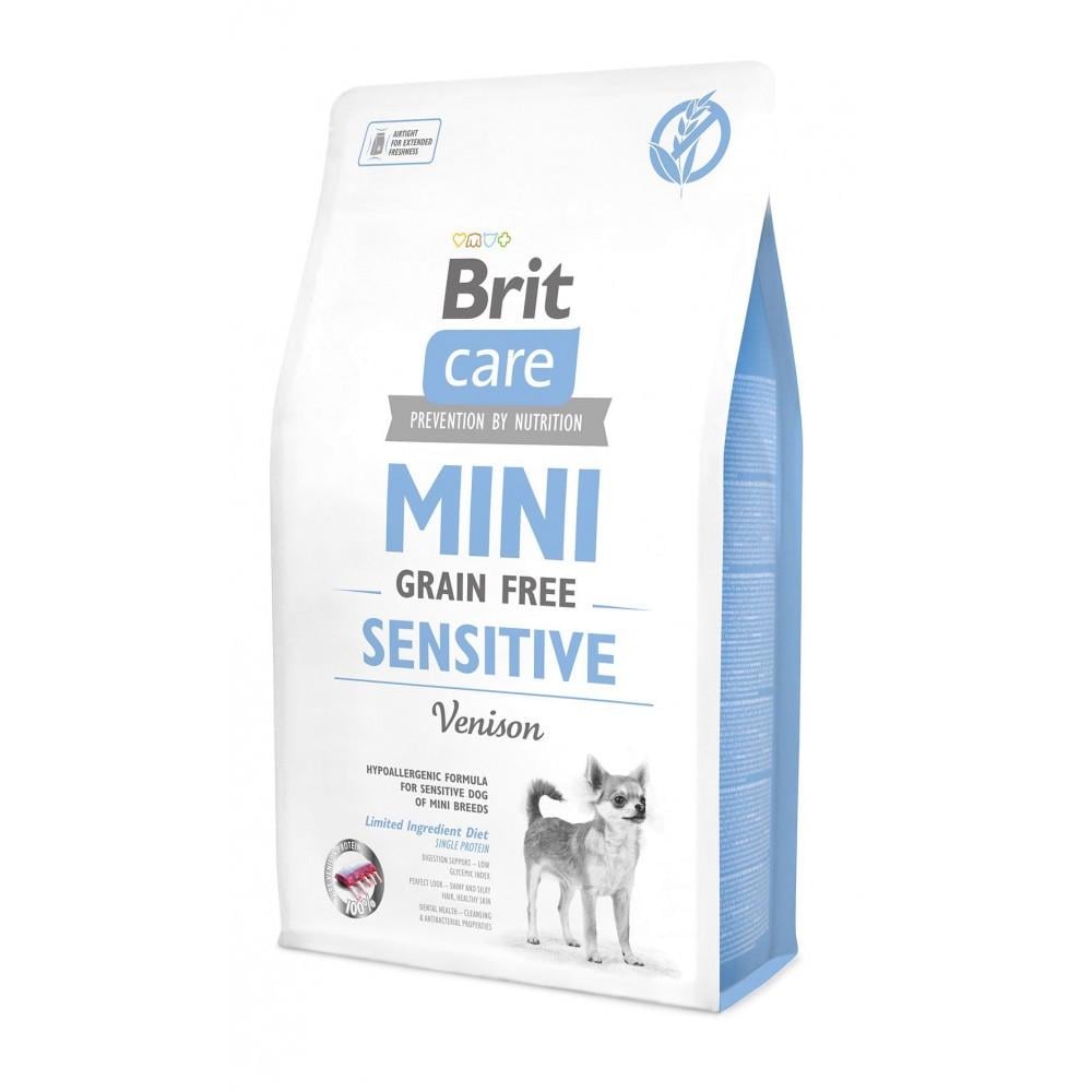 Корм для собак сухий Brit CARE Grain Free Mini Sensitive мініатюрних порід з чутливим травленням з олениною 2 кг (8595602520169)