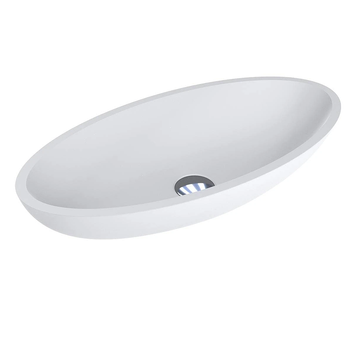 Умывальник накладной Miraggio Nice Mirasoft овальный 595x297 мм Белый (MG-0001022)