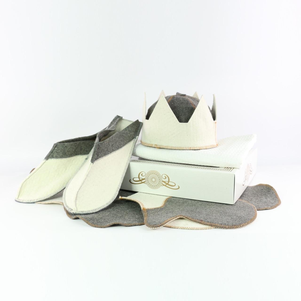 Подарочный набор для бани и сауны Luxyart Царь 5 пр. (N-148)