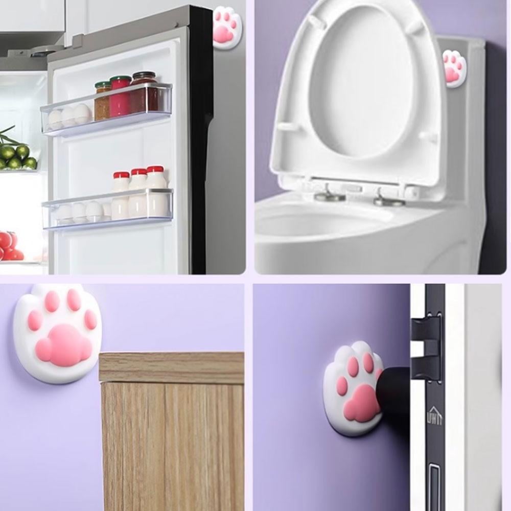 Стопор для дверей у формі котячої лапки самоклеючий 4,5x4,5 см Білий (NR0260_1) - фото 3 Стопор для дверей у формі котячої лапки самоклеючий 4,5x4,5 см Білий (NR0260_1) - фото 3
