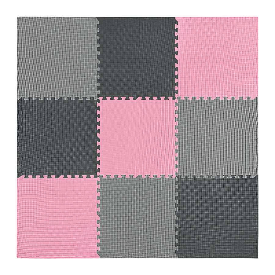 Мат-пазл 4fizjo Mat Puzzle EVA 180x180x1 cм 4FJ0157 Black/Grey/Pink - фото 3