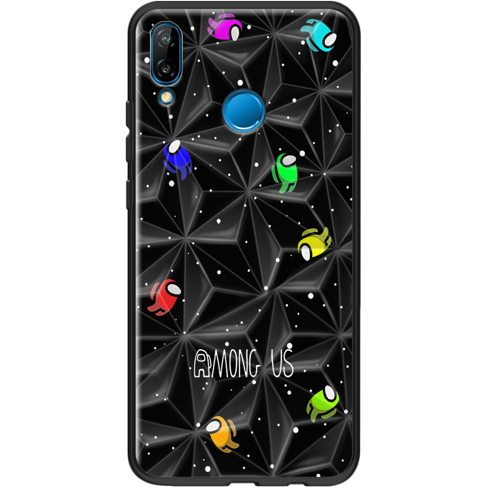 Чехол Boxface Huawei P20 Lite Among Us Invisible Черный силикон с призмой (33127-bk76-37849)