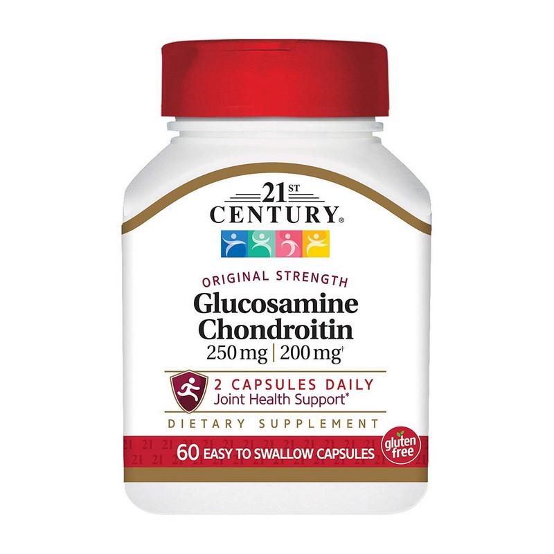 Глюкозамин и хондроитин 21st Century Glucosamine Chondroitin 250 мг/200 мг 60 капс. (22448-01)