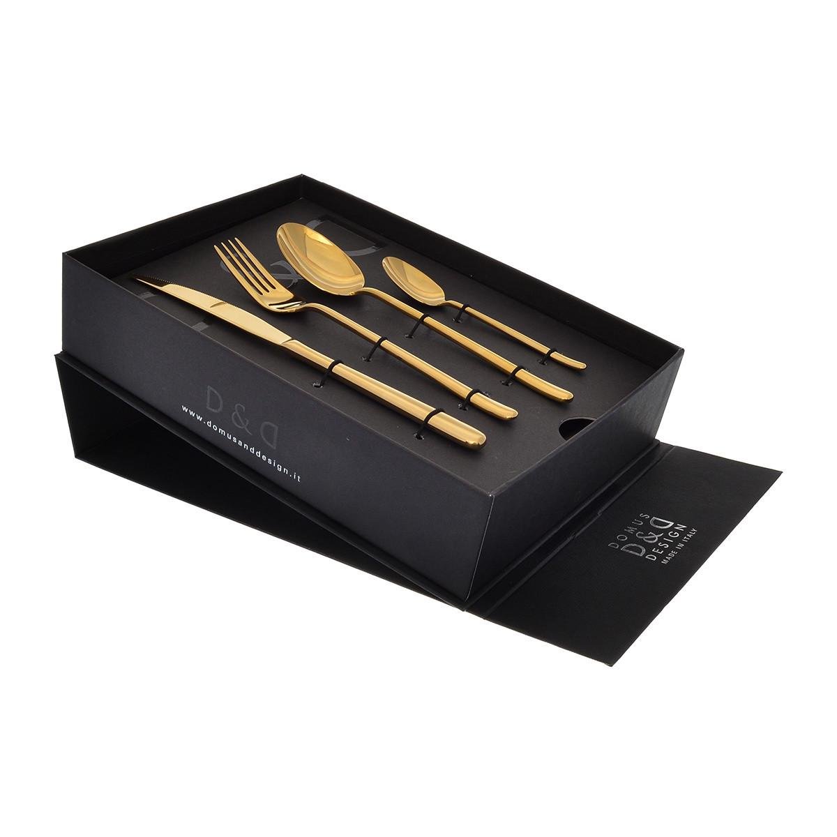 Набор столовых приборов Domus&Design Chery 24 шт. Stainless Steel/Shine Gold (CD26CH/GG)