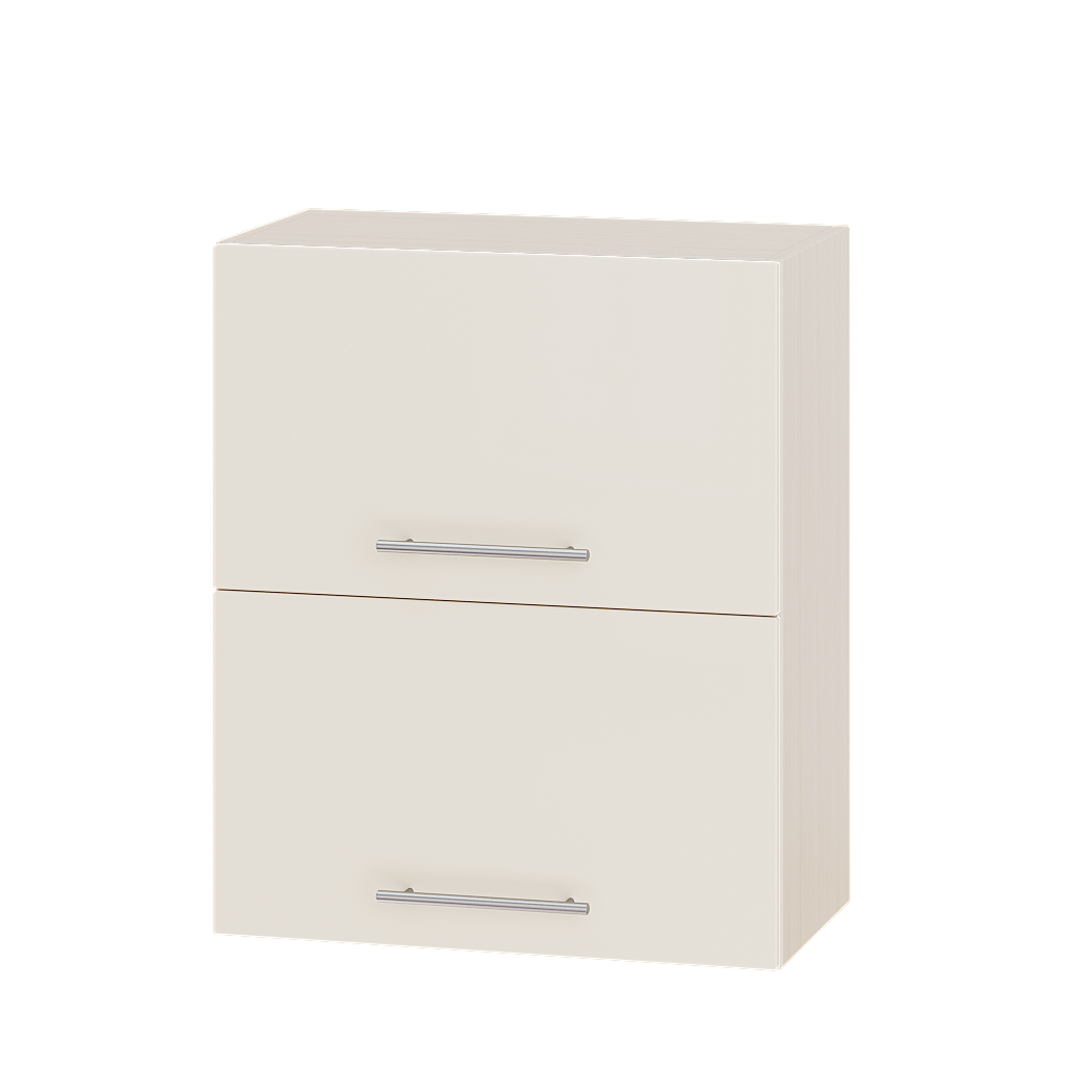 Шкаф верхний Эверест Модерн модуль Верх В14-600 60х30х72 см Жемчуг глянец/Дуб Молочный (04972)