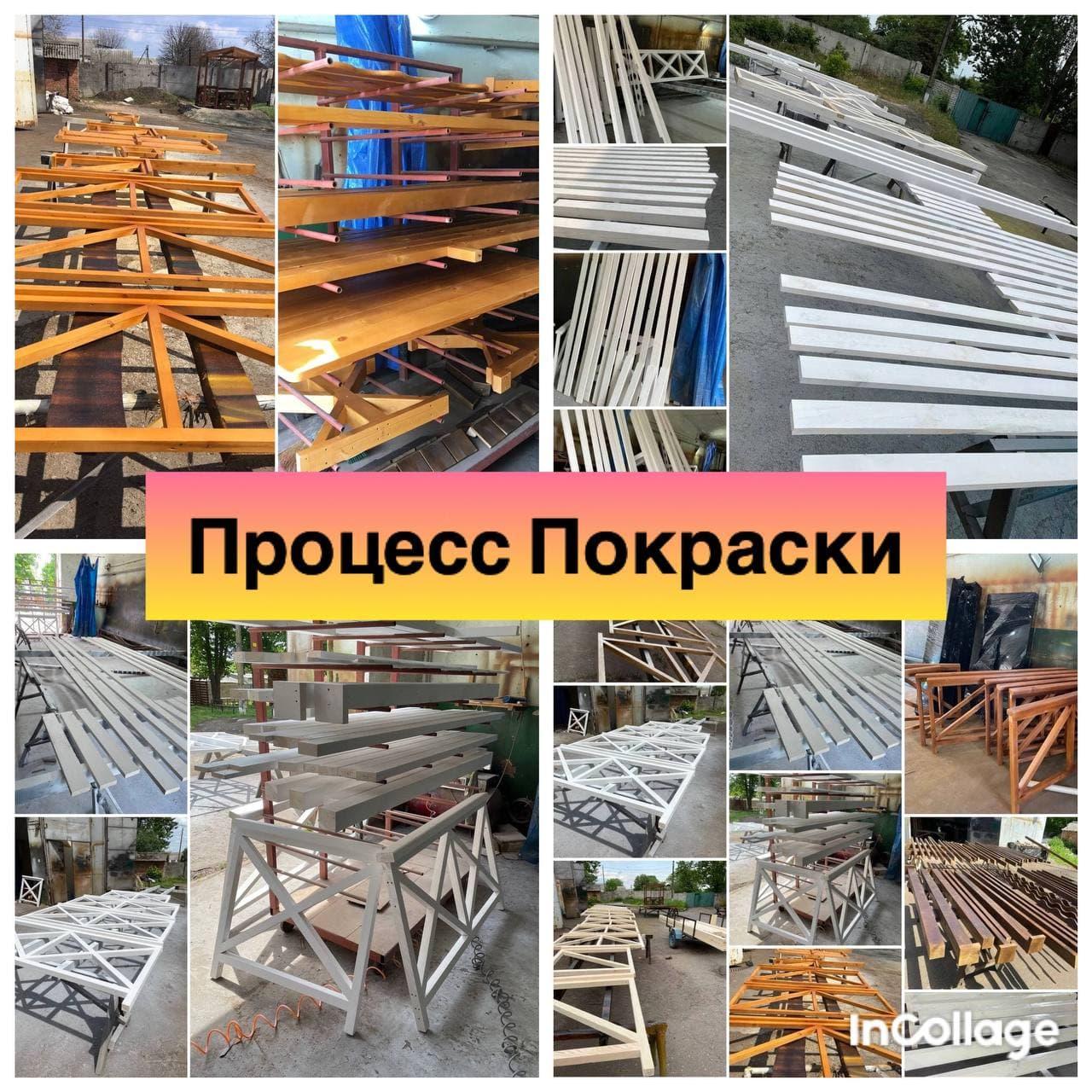 Дерев'яна альтанка Анкара розбірна на 10-12 осіб 2x3 м (5522617) - фото 6