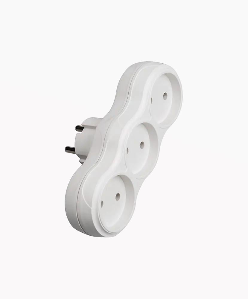 Разветвитель тройной без заземления Horoz Electric Белый (13043656)