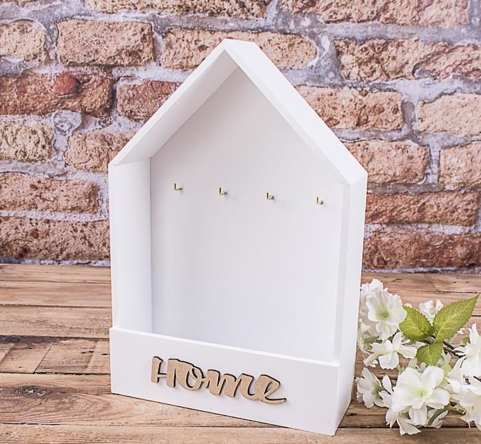 Ключница настенная Home деревянная Белый (2192-2)