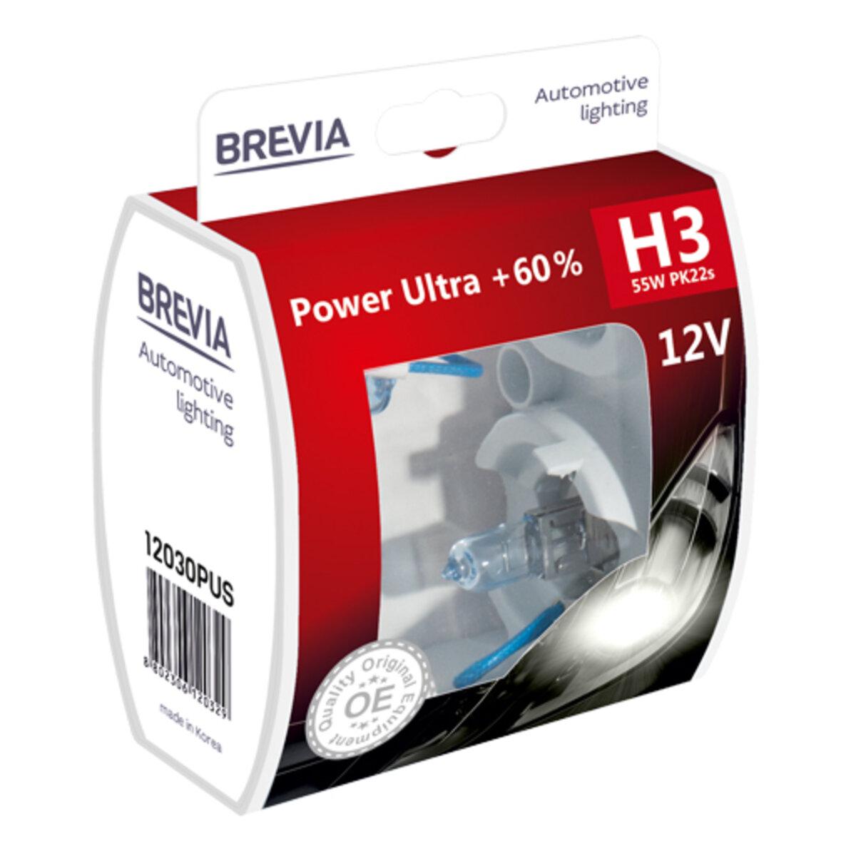 Автомобильные лампы галогеновые Brevia H3 S2 2 шт. 12V 55W (12030PUS)