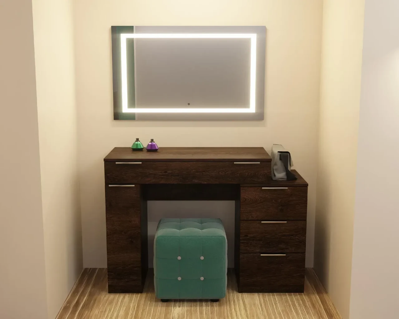 Стол-трюмо туалетный Kontinent Krystal 1200х452х847 мм Дуб Конкордия (79643752) - фото 1 Стол-трюмо туалетный Kontinent Krystal 1200х452х847 мм Дуб Конкордия (79643752) - фото 1