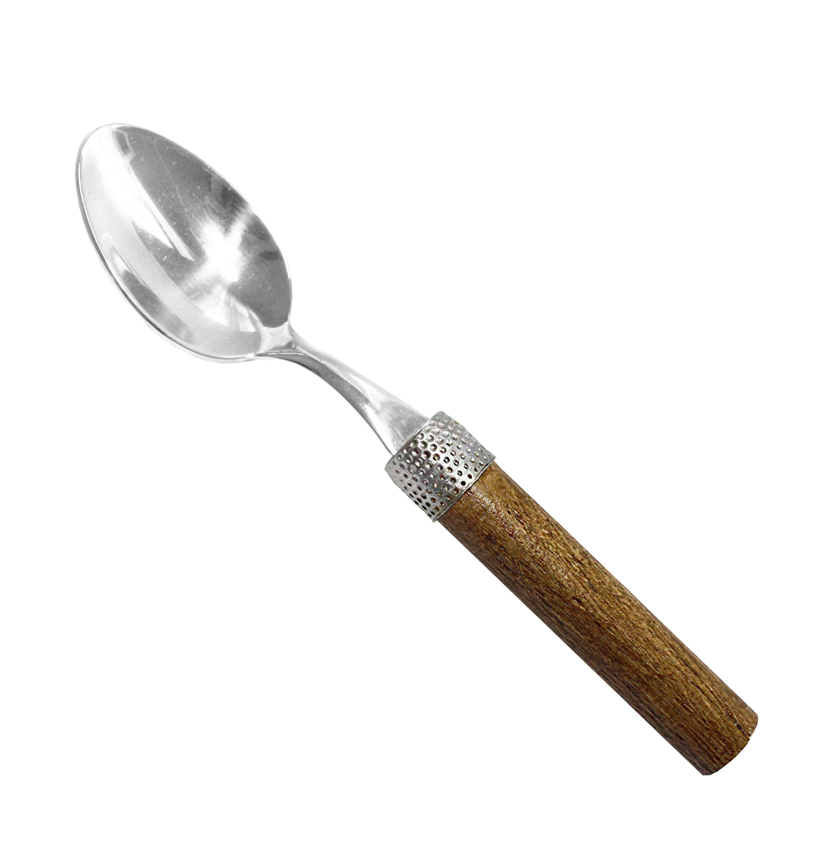 Ложка Mazhura Wood walnut чайная 18/10 14,5 см 1 мм (mz462223)