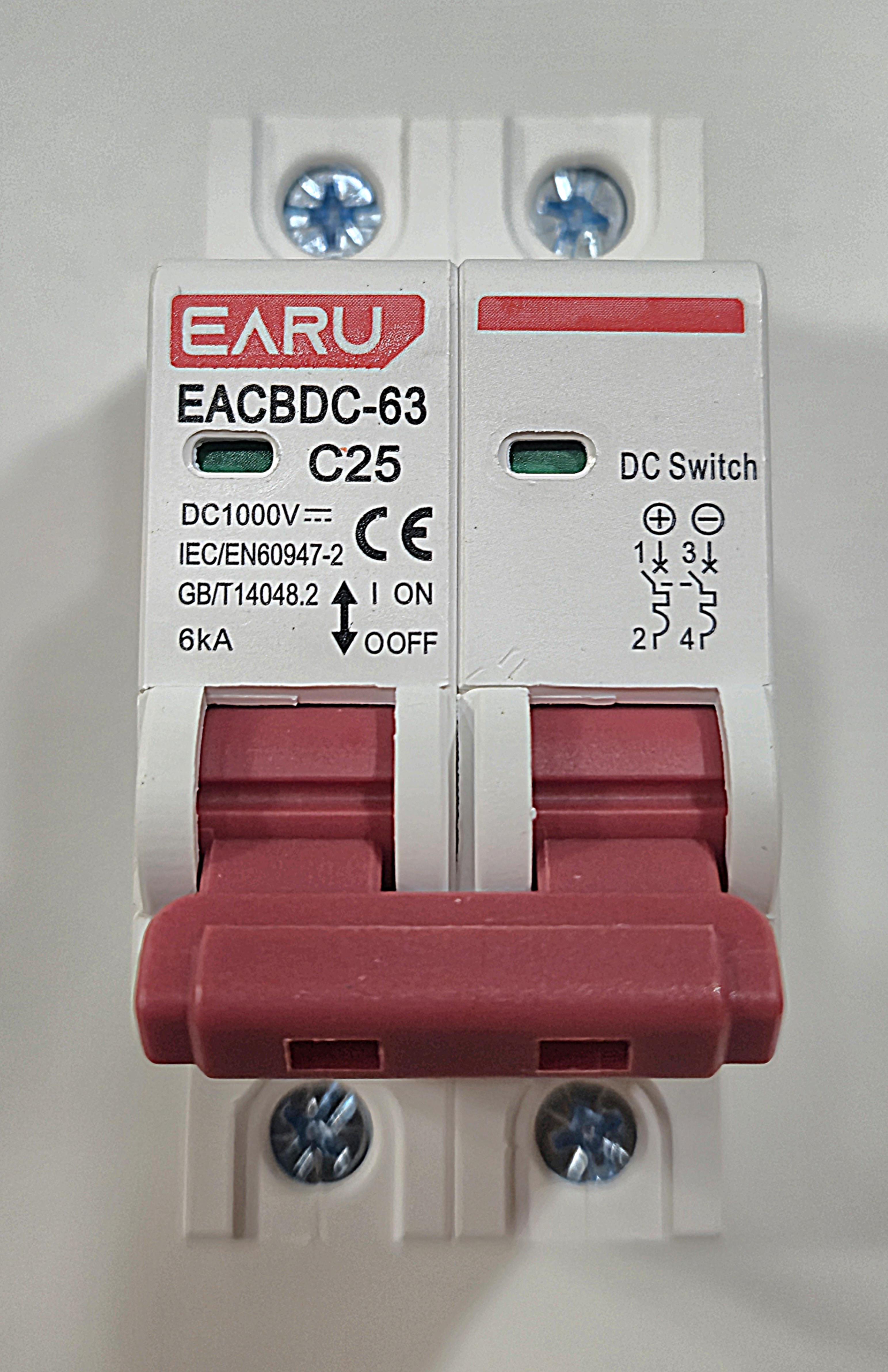 Вимикач автоматичний EARU DC 25 A для постійного струму (1233321)