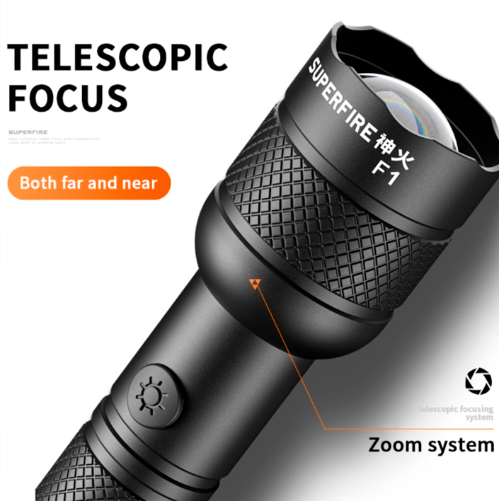 Ліхтар ручний акумуляторний SuperFire F1 150 Lumen IP43 (2511599126) - фото 5 Ліхтар ручний акумуляторний SuperFire F1 150 Lumen IP43 (2511599126) - фото 5