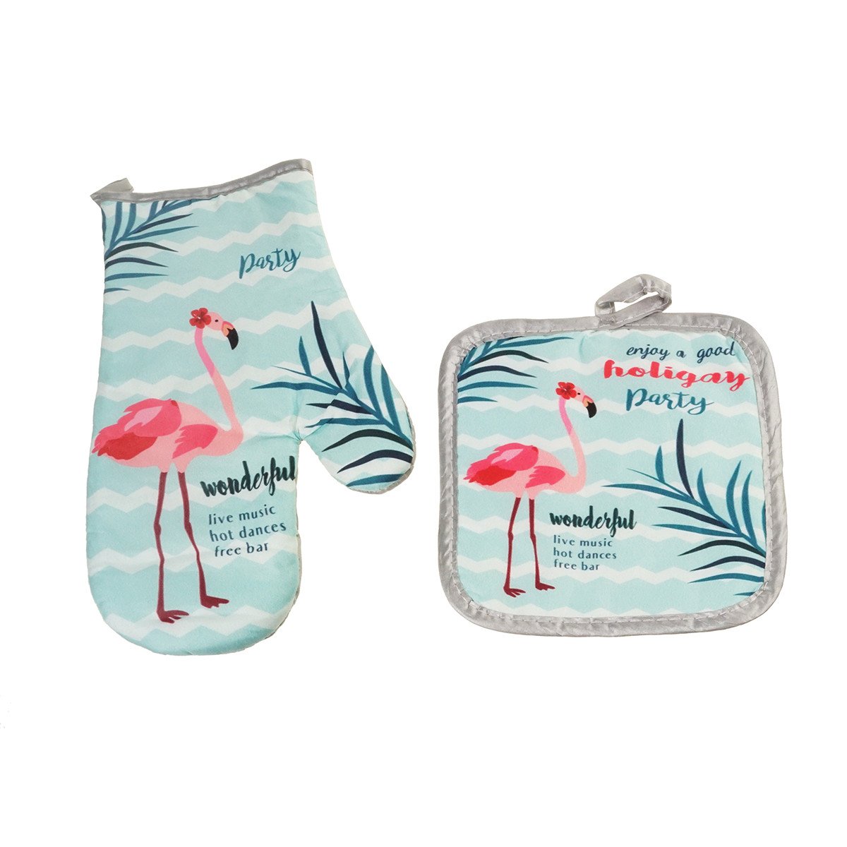 Набір кухонних прихваток Wellamart Фламінго (5915)