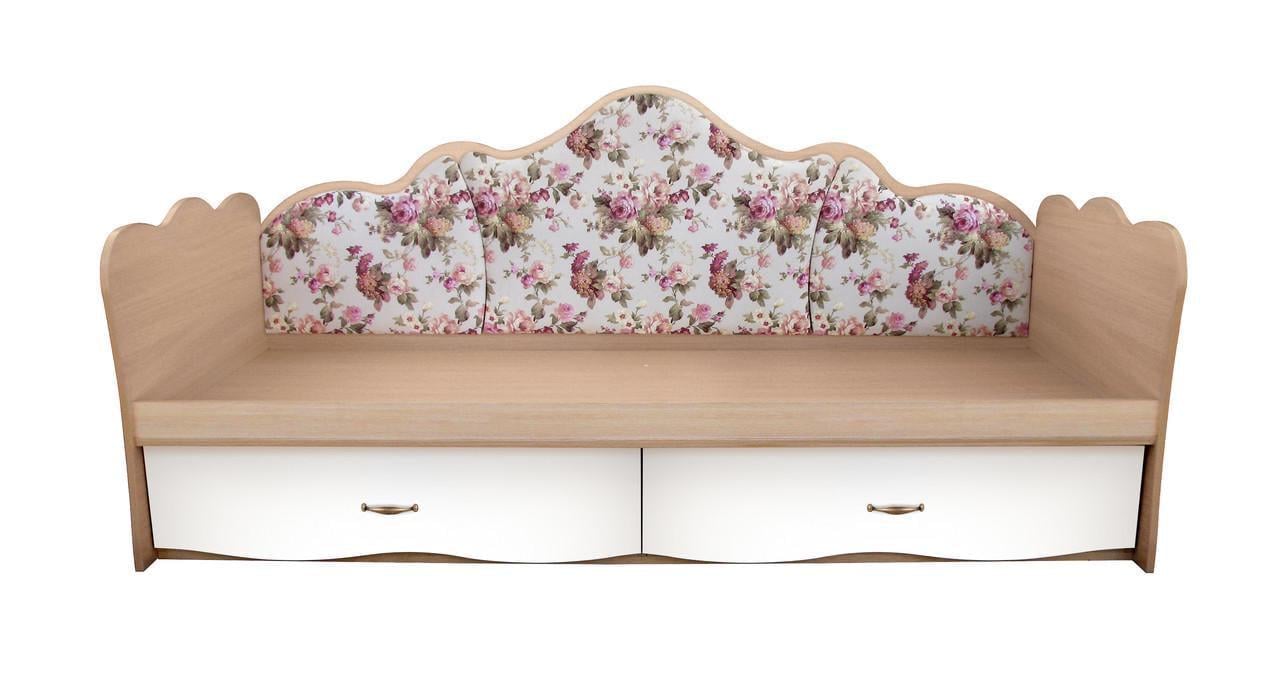 Ліжко МАКСІ-МЕблі Карамель з м'якими накладками 1900х1100 Дуб молочний/Німфея альба гладка (8547) Ліжко МАКСІ-МЕблі Карамель з м'якими накладками 1900х1100 Дуб молочний/Німфея альба гладка (8547)