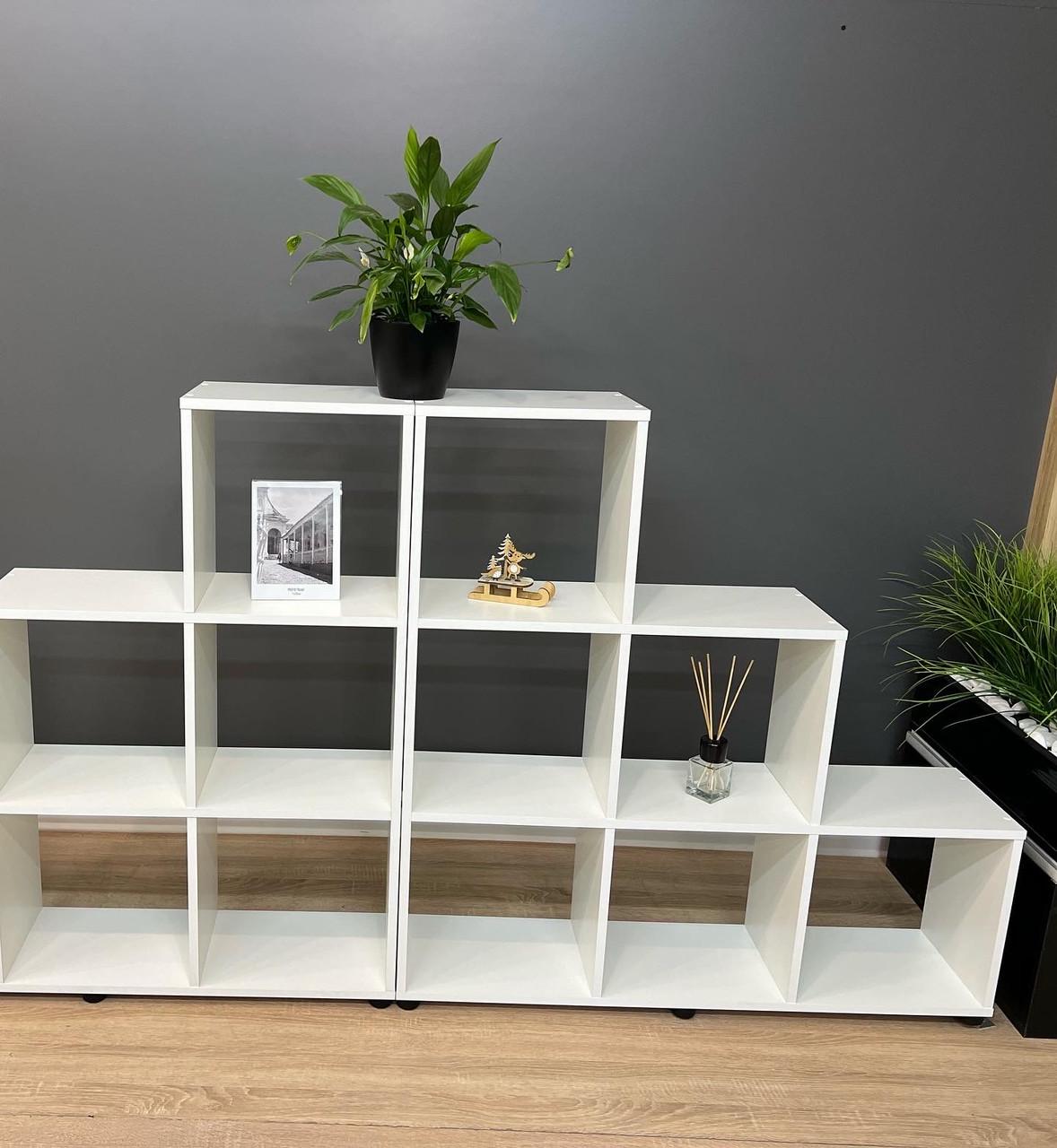 Стелаж А-2 на 6 комірок 1055х1080х252 мм Білий - фото 2